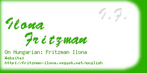 ilona fritzman business card